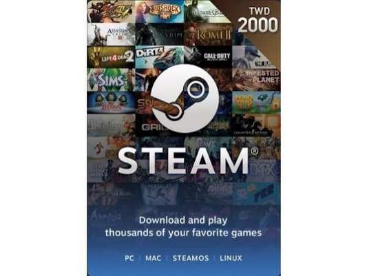 Steam 2,000 元台幣錢包 蒸氣卡/爭氣卡